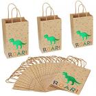 24 x paper dinosaur birthday party bags with handles Main Thumbnail