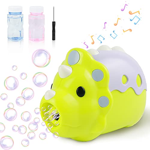 rechargeable dino bubble machine with 2 x bubble solution