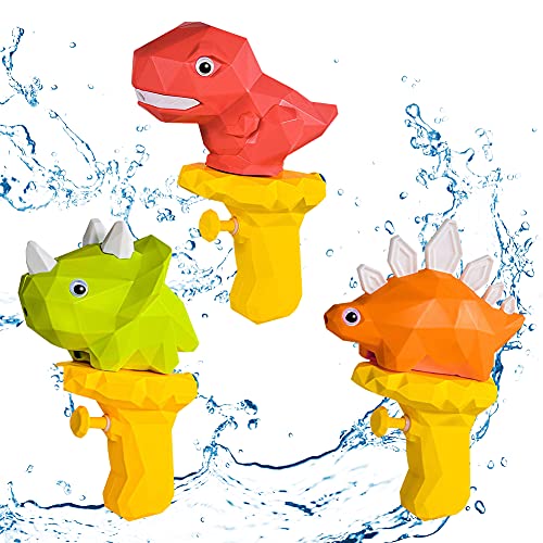  water guns 3 pcs swimming pool toys water pistol water gun for kids super water pistols toys,for swimming pool, beach and outdoor summer fun,fighting toy for kids and adults(dinosaur)