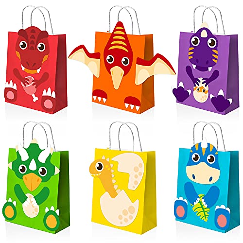 18 assorted dinosaur party bags with handles