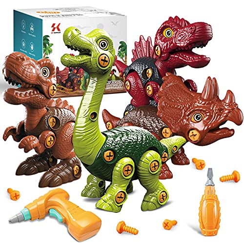 4 x Take apart dinosaur toys for 3-8 year olds