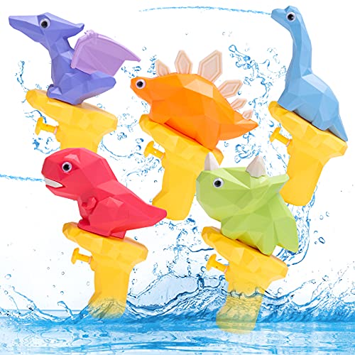 cute no-leak dinosaur water pistols 5 pack