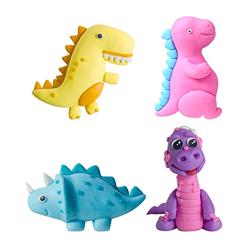 View the best prices for: 4pcs dinosaur cake toppers dinosaur cake decorations dinosaur figures set for dinosaur theme boy girl kid birthday babyshower party supplies