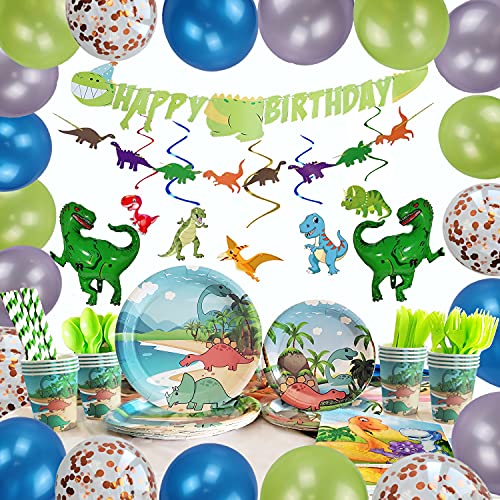 163 piece dinosaur birthday party supplies