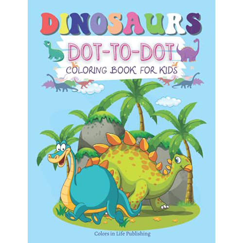 50 dinosaur dot-to-dot & coloring book