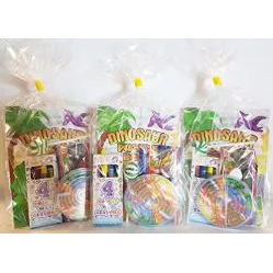 15 x pre-filled dino party bags with favours and sweets