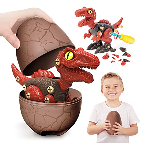 dinosaur egg take apart velociraptor toy for boys