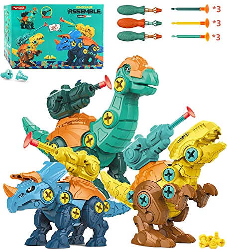 take apart shooting dinosaur toys with drills
