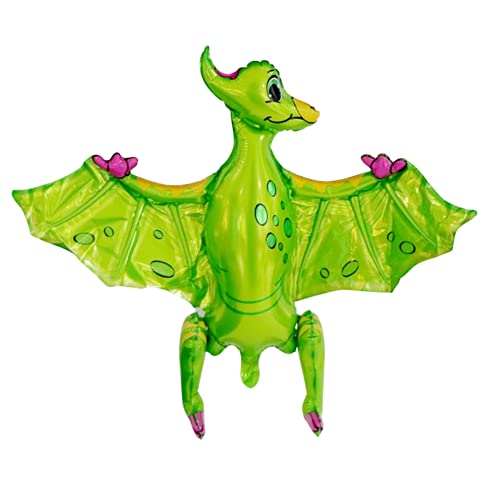 green pterodactyl party balloon