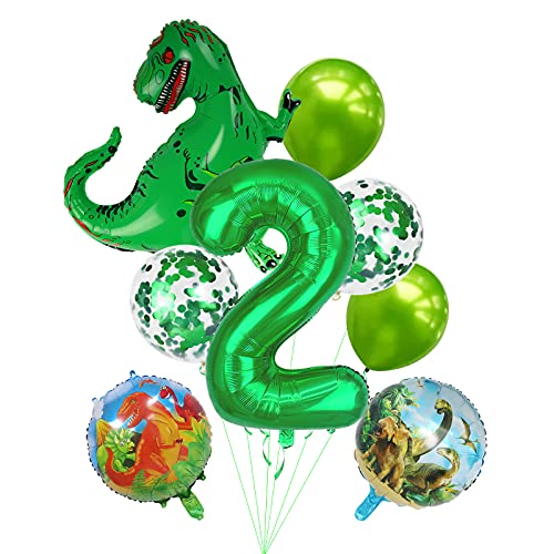 2nd birthday dinosaur balloons x 9