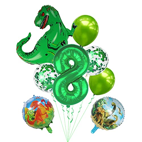 8th birthday dinosaur balloons x 9