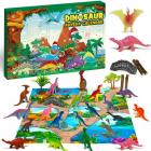 advent calendar with 24 dino figures and game map Main Thumbnail