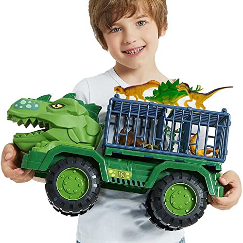 dino toys transporter with 15 dinosaur figures