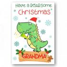 second ave grandma dinosaur childrens kids christmas xmas holiday festive greetings card Main Thumbnail