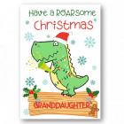 second ave granddaughter dinosaur childrens kids christmas xmas holiday festive greetings card Main Thumbnail