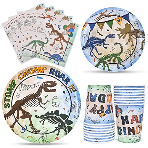 dinosaur party fossil tableware set for 16 guests