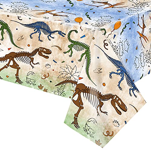 fossil dinosaur party tablecloth 137 x 274cm