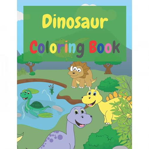 dinosaur coloring book with funny dinosaurs