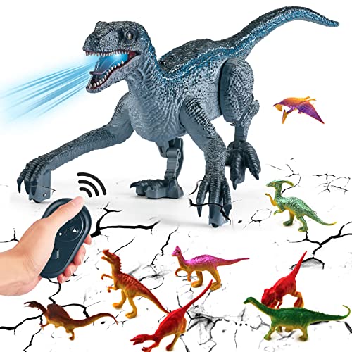  toy dinosaur robot velociraptor with shaking head and tail