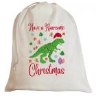 cute dinosaur drawstring christmas stocking / xmas santa sack Main Thumbnail