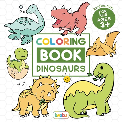 coloring book dinosaurs for preschool kids ages 3-5