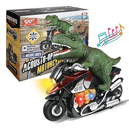 battery powered dinosaur motorcycle with light & sounds