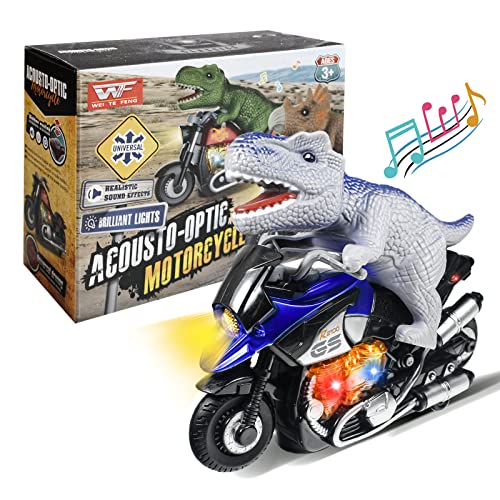 dinosaur motorbike toy with lights & sound
