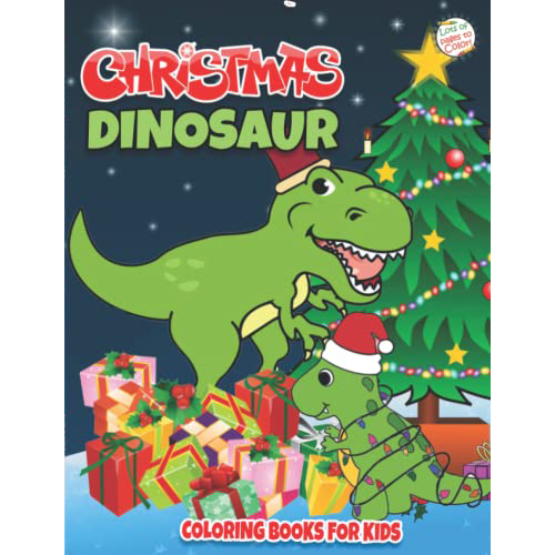 christmas dinosaur coloring book for kids