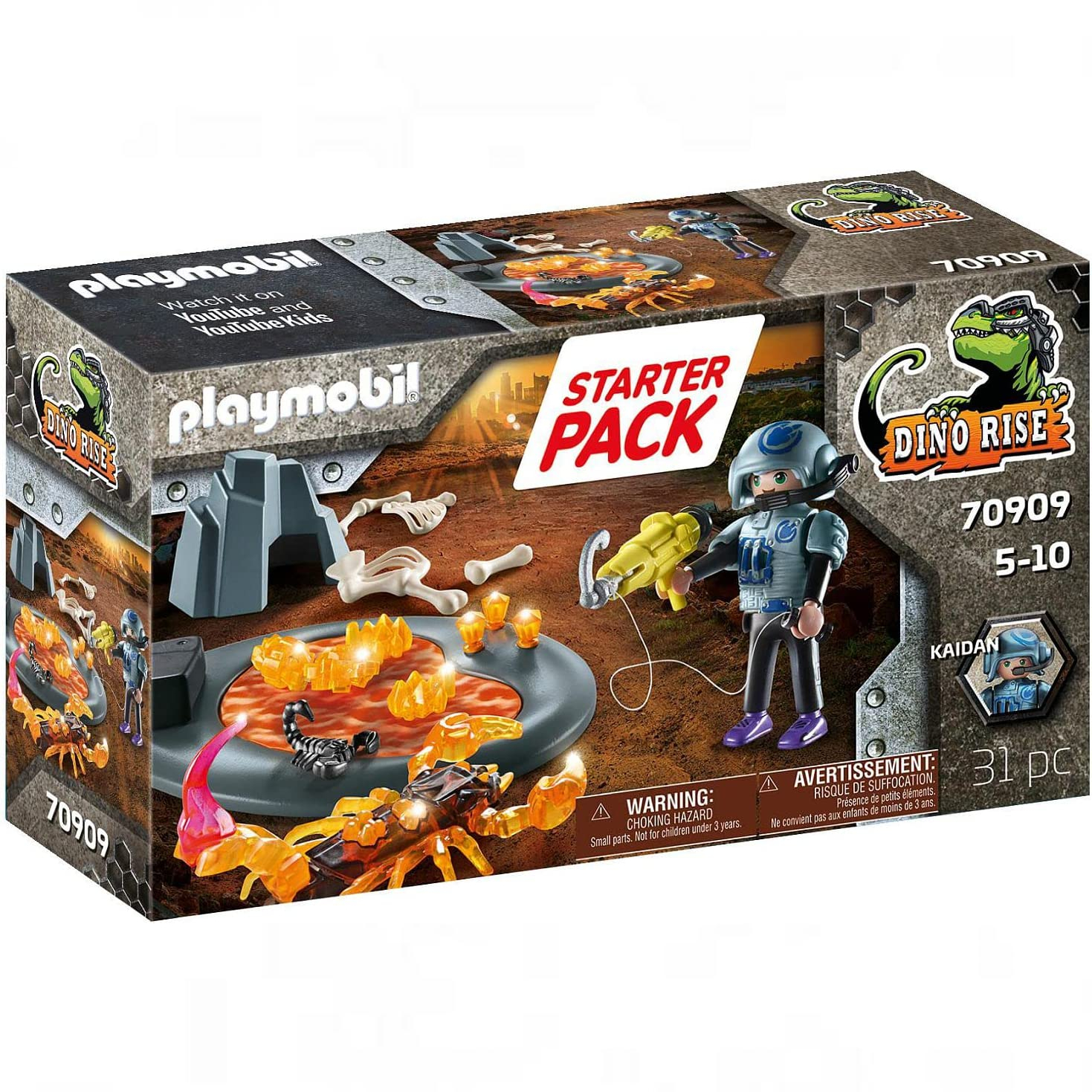 playmobil dino rise 70909 fire scorpion starter pack