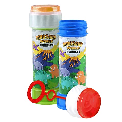 10 x dinosaur themed bubble tubs with wands