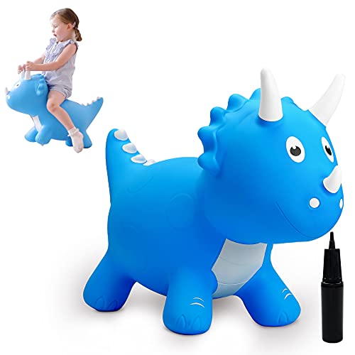 blue triceratops space hopper