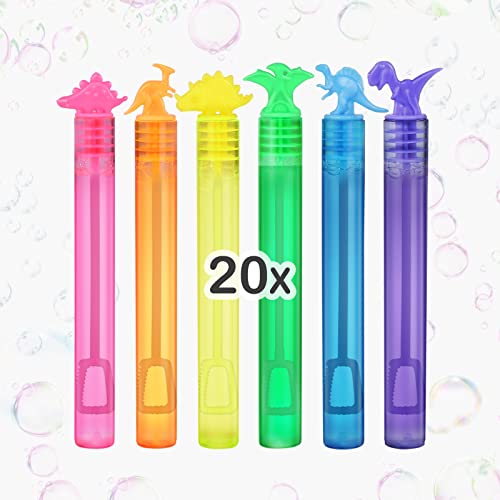 20 x mini dinosaur bubble wands, perfect for party bags