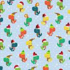 christmas winter dinosaurs wrapping paper x 2 sheets Main Thumbnail
