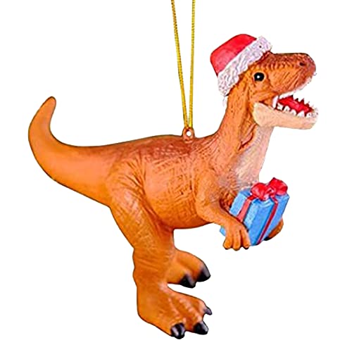 orange christmas dinosaur tree decoration