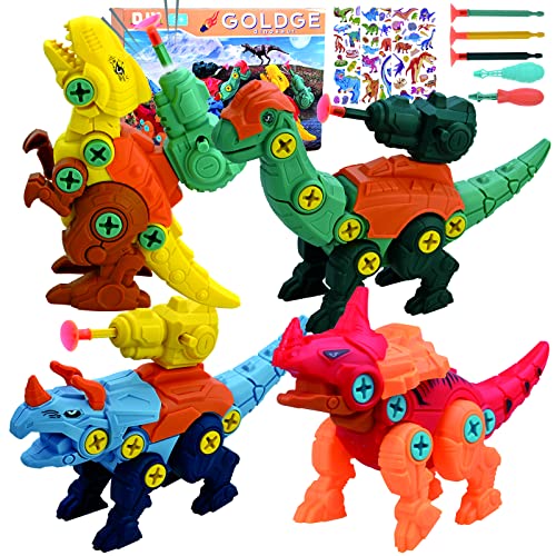 take apart dinosaur toys with stickers and tools - goldge