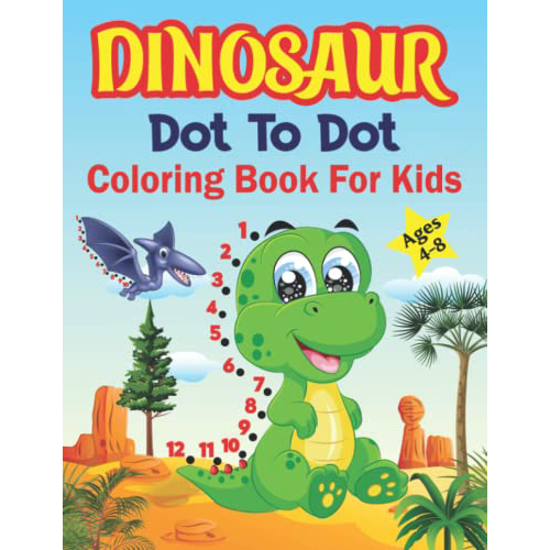 simple dinosaur connect the dots activity book