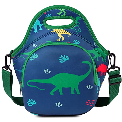 blue dinosaur lunch bag for boys