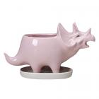 ceramic triceratops plant pot in pink Main Thumbnail
