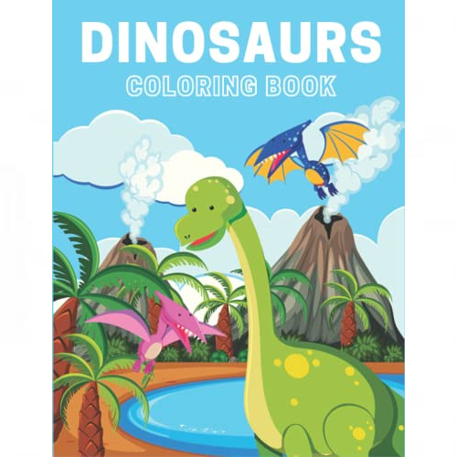 cute dinosaurs colouring book