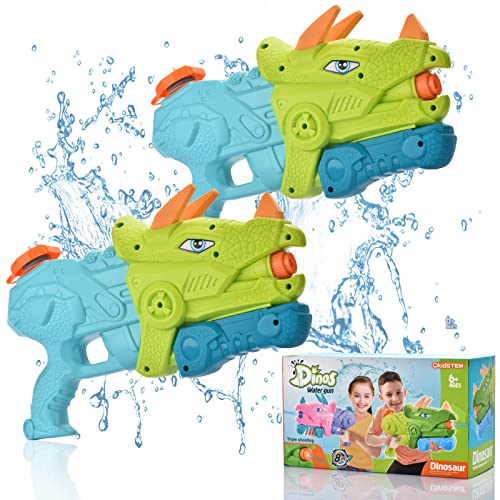 2 x triceratops water guns
