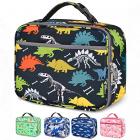 insulated lunch bag with dinosaurs and dino bones Main Thumbnail