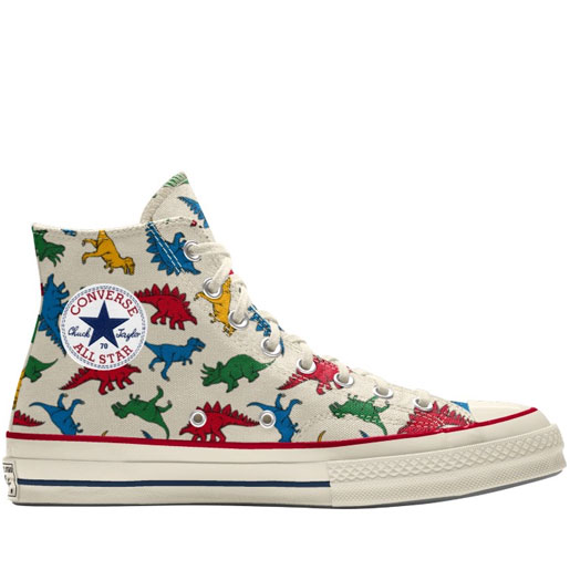 View the best prices for: Adult Dinosaur Converse Custom High-Top Chuck 70 By You