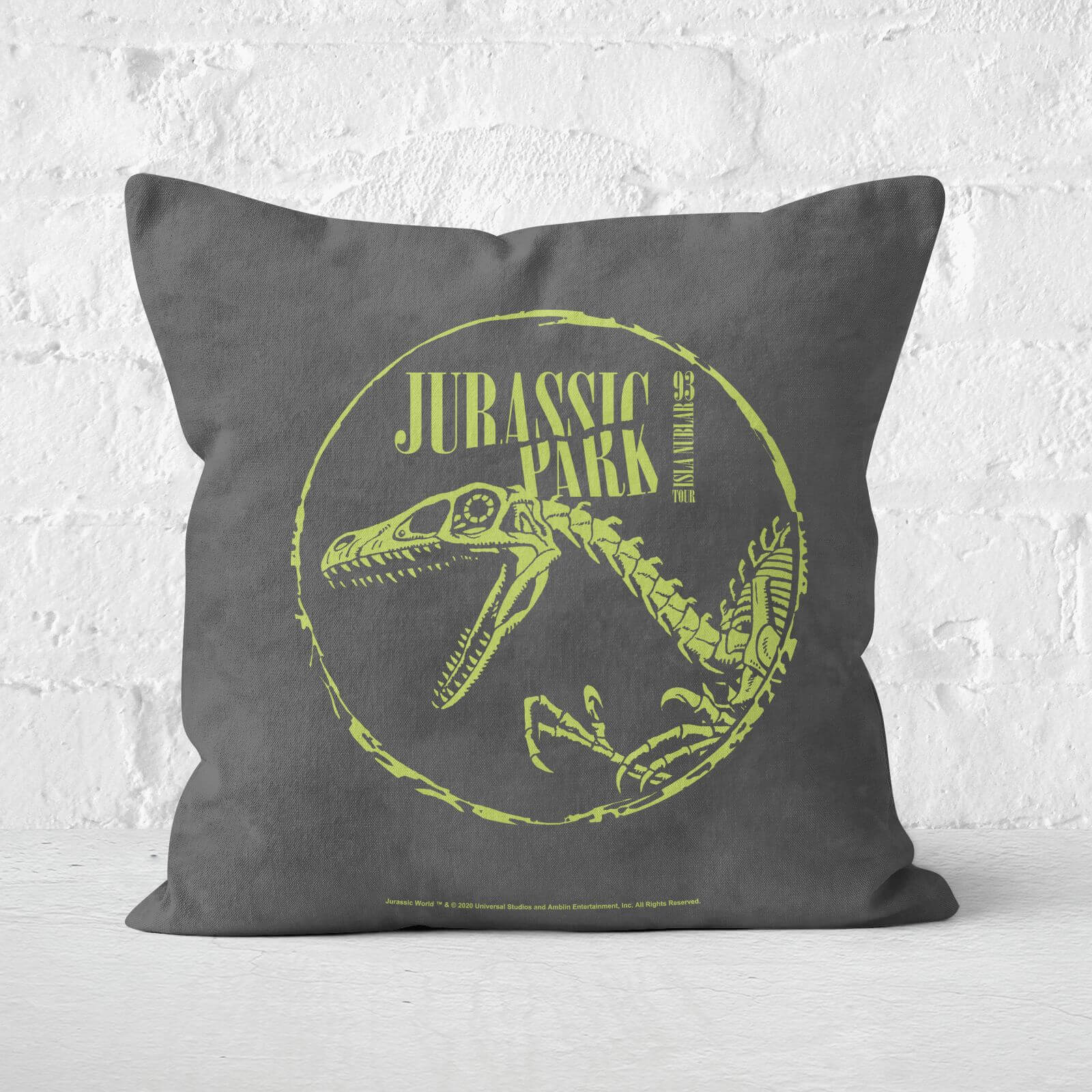 jurassic park skell square cushion - soft touch