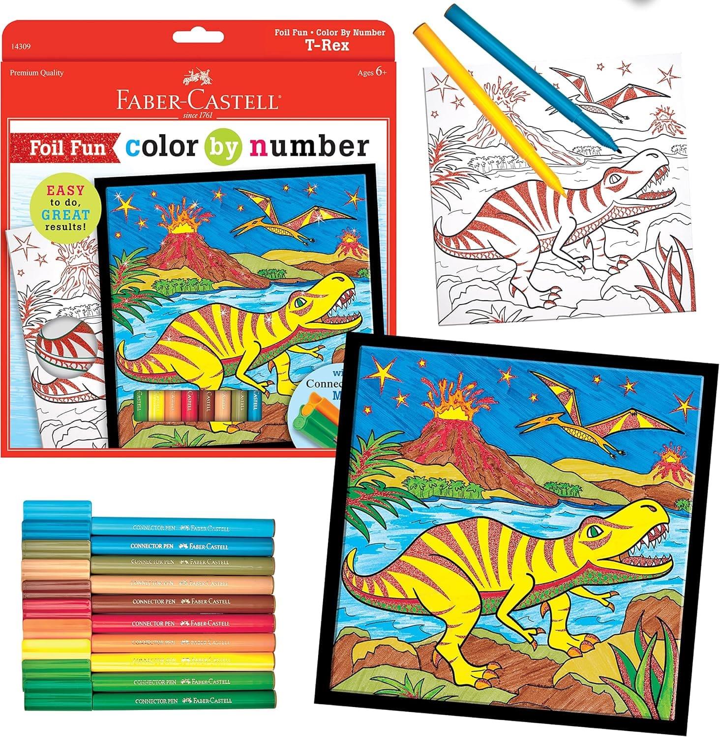 View the best prices for: Faber Castell Foil Fun Paint by Number T-Rex kit