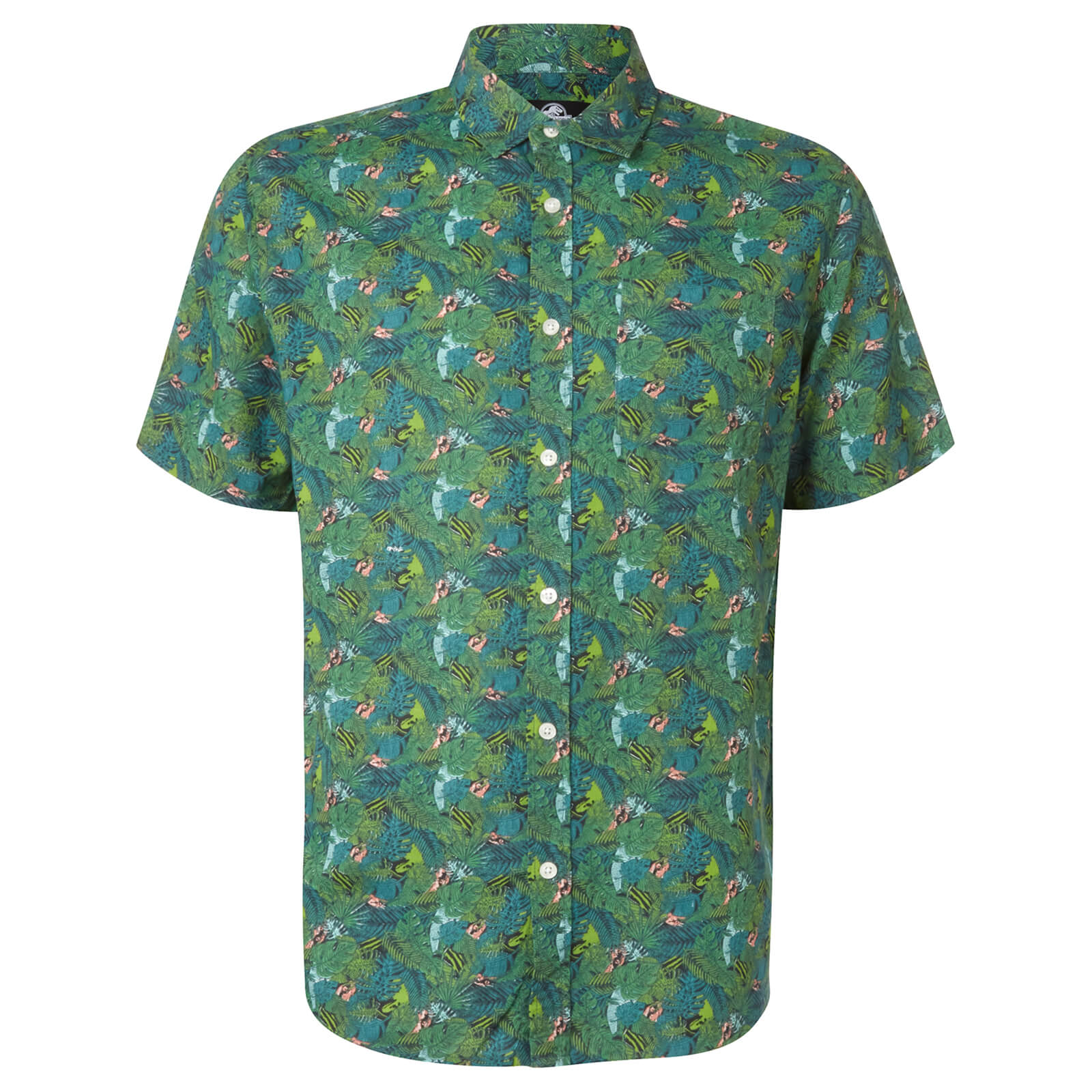 limited edition jurassic park raptor floral printed shirt