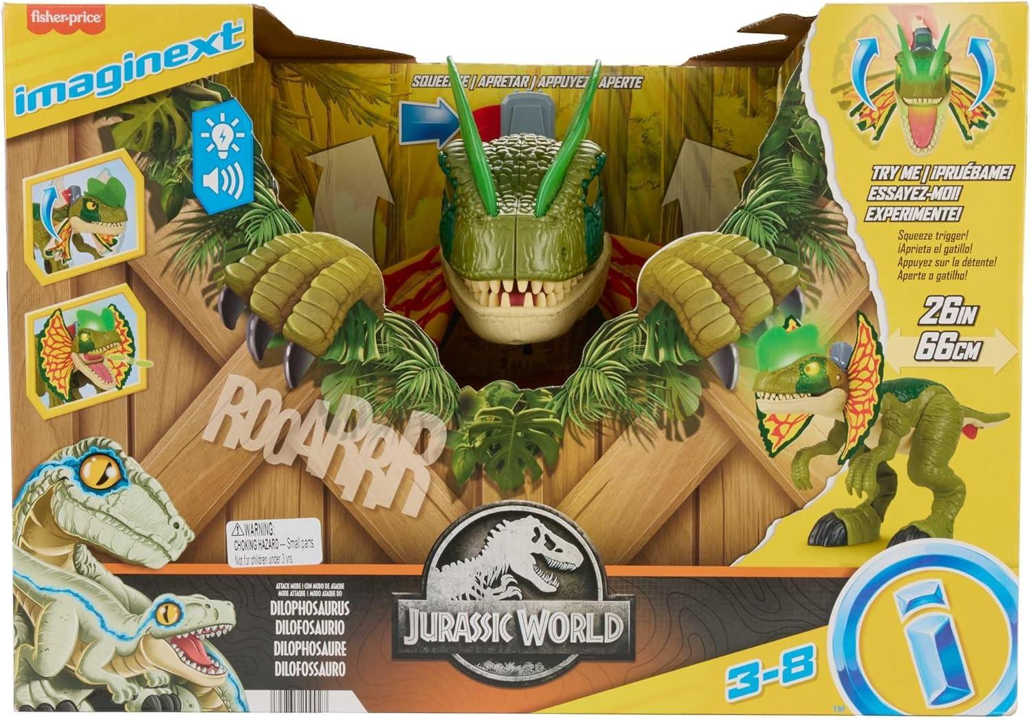 View the best prices for: Fisher-Price Imaginext Jurassic World Dinosaur Thrash Attack Dilophosaurus
