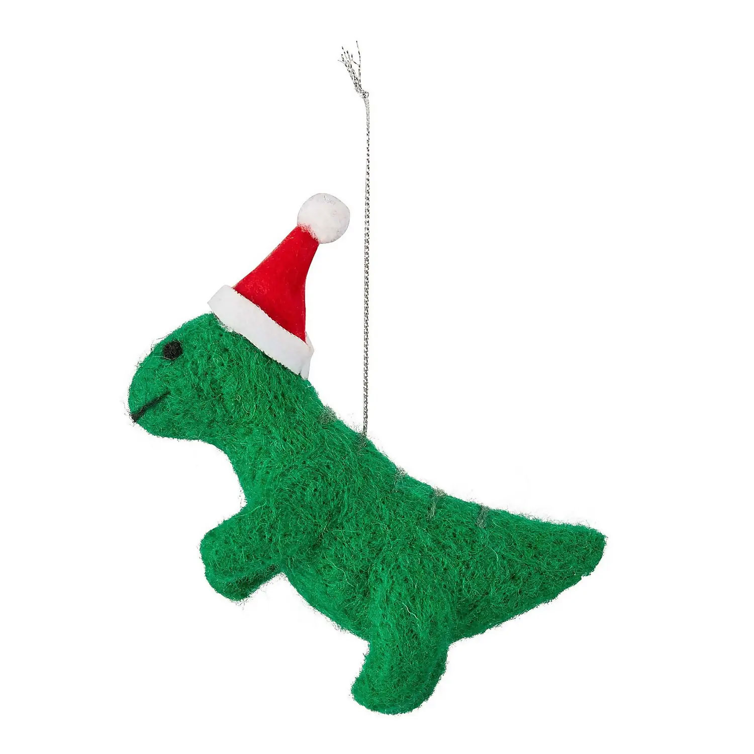felt dinosaur green hanging christmas tree decoration