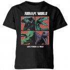 Jurassic Park World Four Colour Faces Kids' T-Shirt Main Thumbnail