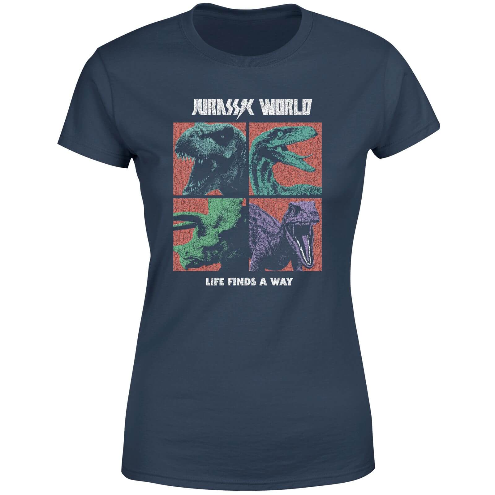 Jurassic Park World Four Colour Faces Women' T-Shirt