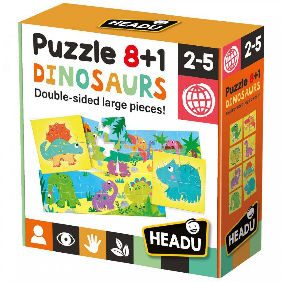View the best prices for: headu puzzle 8+1 dinosaurs